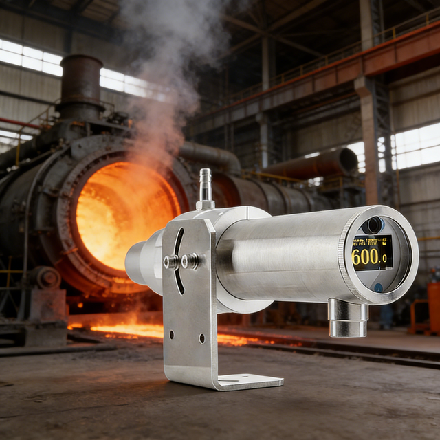 Autometer digital photoelectric pyrometer for gas kiln