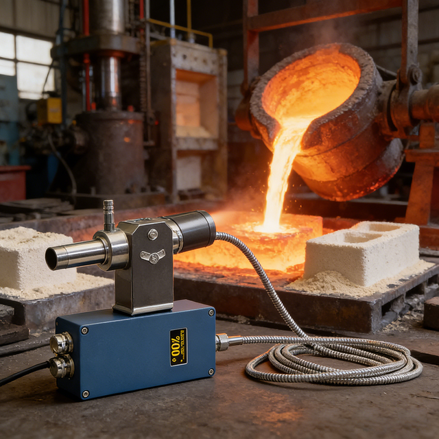 Fiber optical pyrometer ultra high temperature range